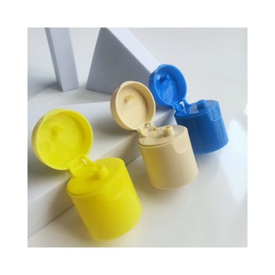 Recyclebare 24 mm transparante cilindrische plastic flip cap voor flessen 24/415 en Direct