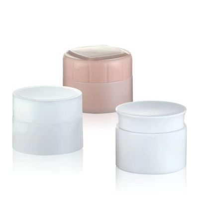 Voorbeeld vrij verstrekt 5 ml dubbellagig plastic crème pot voor huidverzorging verpakking