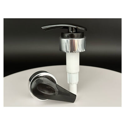 Snelle levering Non Spill Black Silver Lotion Pump voor luxe cosmetische verpakkingen Body Cream