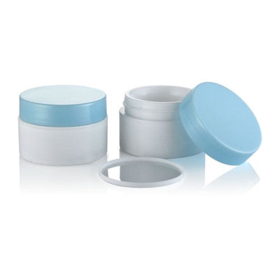 Gepersonaliseerd logo cosmetische verpakking 20 ml PP crème pot met sky blue deksel monster vrij verstrekt