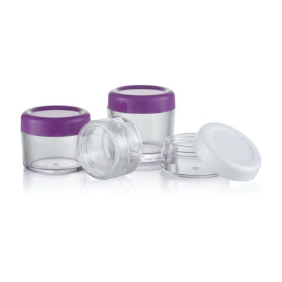 5g 10g 15g 20g Volume Kleurrijke deksels Cosmetische crème pot met ontwerp en PS cap materiaal