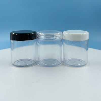30g Transparent Cream Jar met Zwart Deksel Volume 20ml 30ml 50ml Duurzame PS Plastic Jar