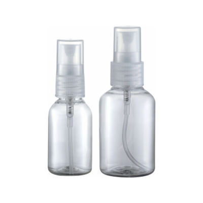 Industriële cosmetica Duidelijke PET-fles 30 ml 50 ml met fijne mist sproeier en aangepaste kleur