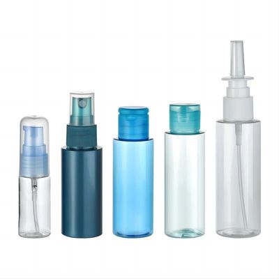 15 ml, 30 ml, 40 ml, 50 ml, 60 ml PET-flessen van kunststof met pompsprayers of plastic doppen