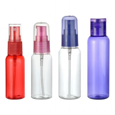 Professionele OEM 30ml 40ml 50ml 60ml PET plastic flessen met pomp spuitmachine Flip Top Cap