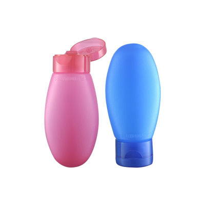 PE basismateriaal kleurrijke handcrème fles 90 ml PE fles met 22/410 Flip Top Cap Squeezable fles