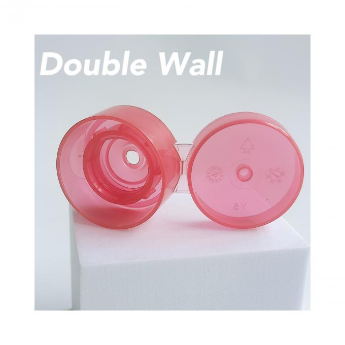 Flessen 22 mm Transparante cilindrische dubbele wand Plastic Flip Cap voor aangepaste kleur 1