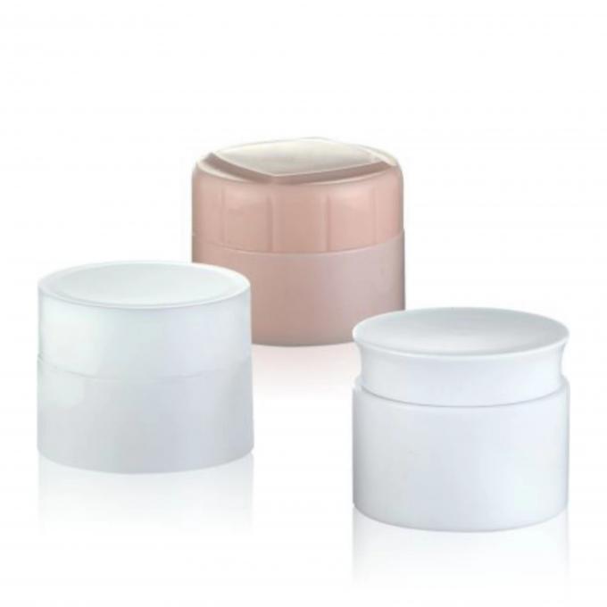 Voorbeeld vrij verstrekt 5 ml dubbellagig plastic crème pot voor huidverzorging verpakking 0