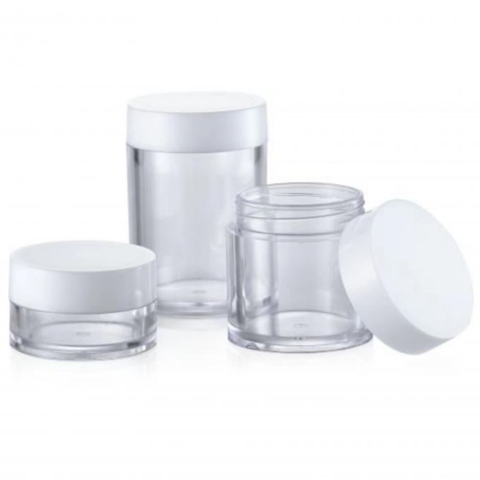 Aanpasbare milieuvriendelijke plastic crèmepotten voor cosmetische verpakkingen in meerdere maten 0