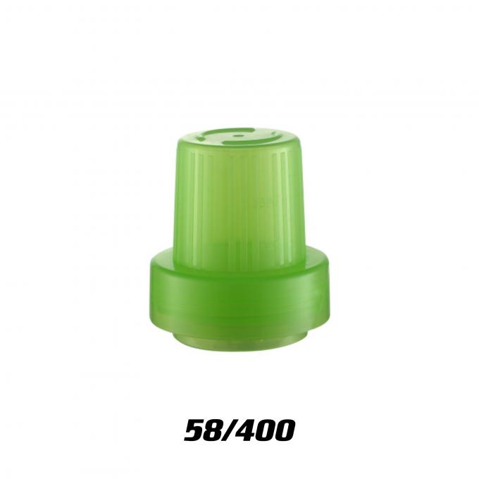 36 mm 58 mm PP Plastic Wasmiddel meetkap Groen fleskap voor 48/400 flessen 5