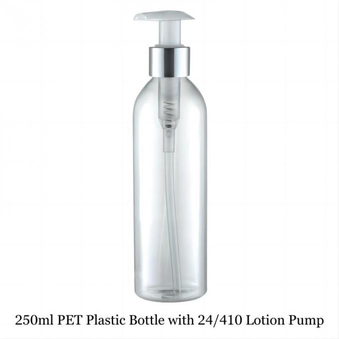 180 ml/200 ml/250 ml capaciteit Ronde schoudercilinder PET-plastiekflessen met lotionpomp 3