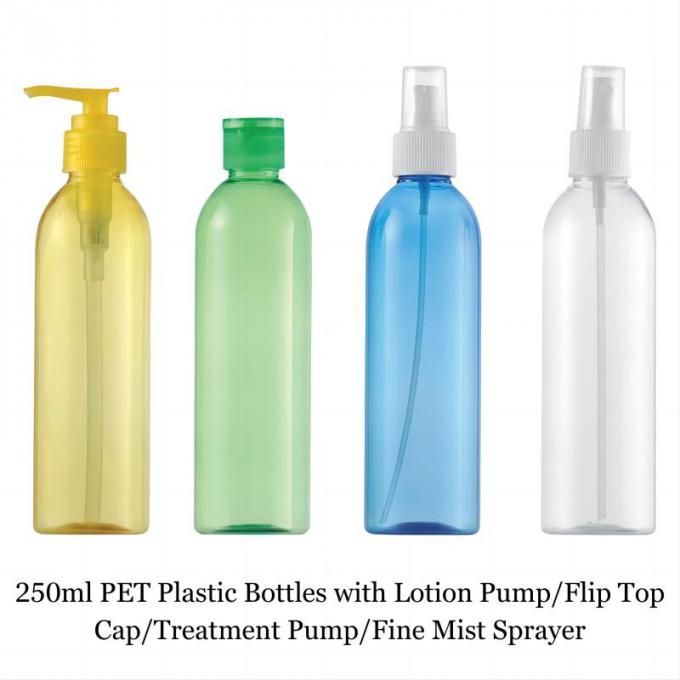 180 ml/200 ml/250 ml capaciteit Ronde schoudercilinder PET-plastiekflessen met lotionpomp 4