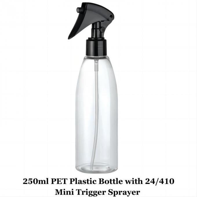 Design Plastic Bullet Shape 120 ml 250 ml PET flessen met Trigger Sprayers en Lotion Pumps 2